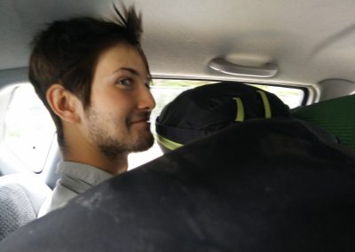 Krav Crammed in the Backseat